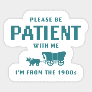 Please Be Patient with Me I'm from the 1900s shirt,  Funny Meme Sticker